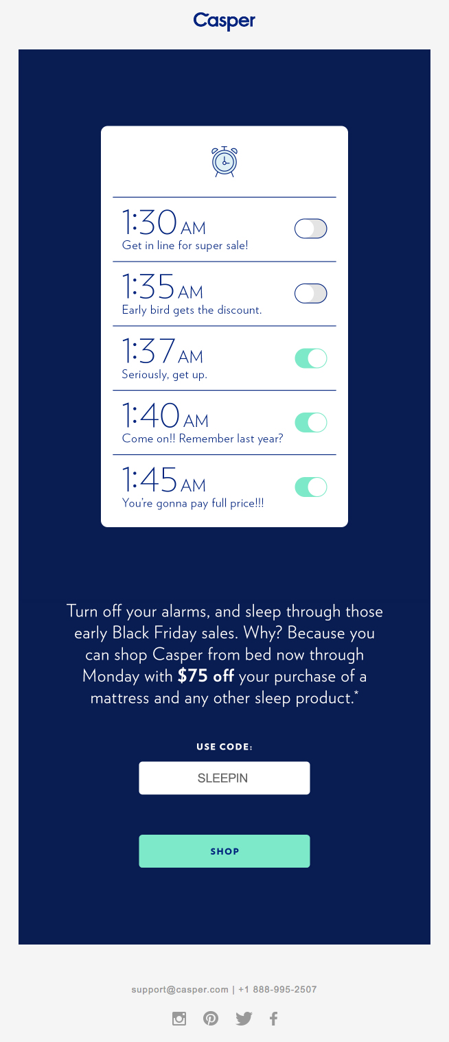 Casper BlackFriday Email